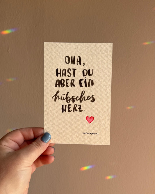 Unikat Karte „Hübsches Herz“